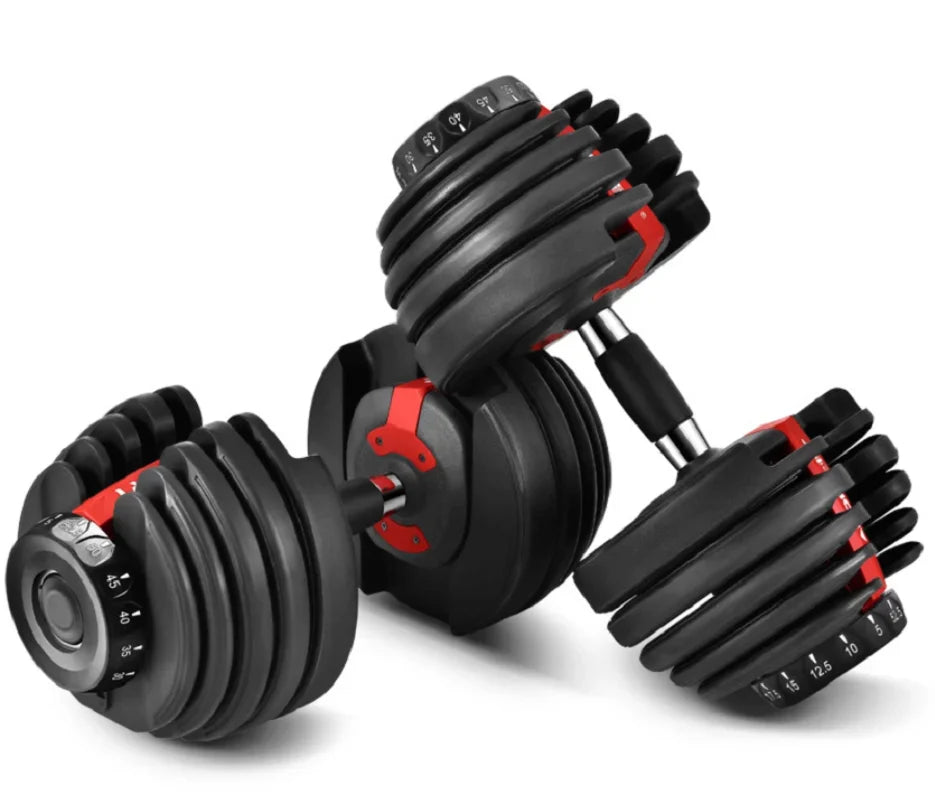 Free Weights Body Building Custom Logo Adjustable Dumbbell Sets 10-50Kg Multiweight Options Weighted Dumbbell