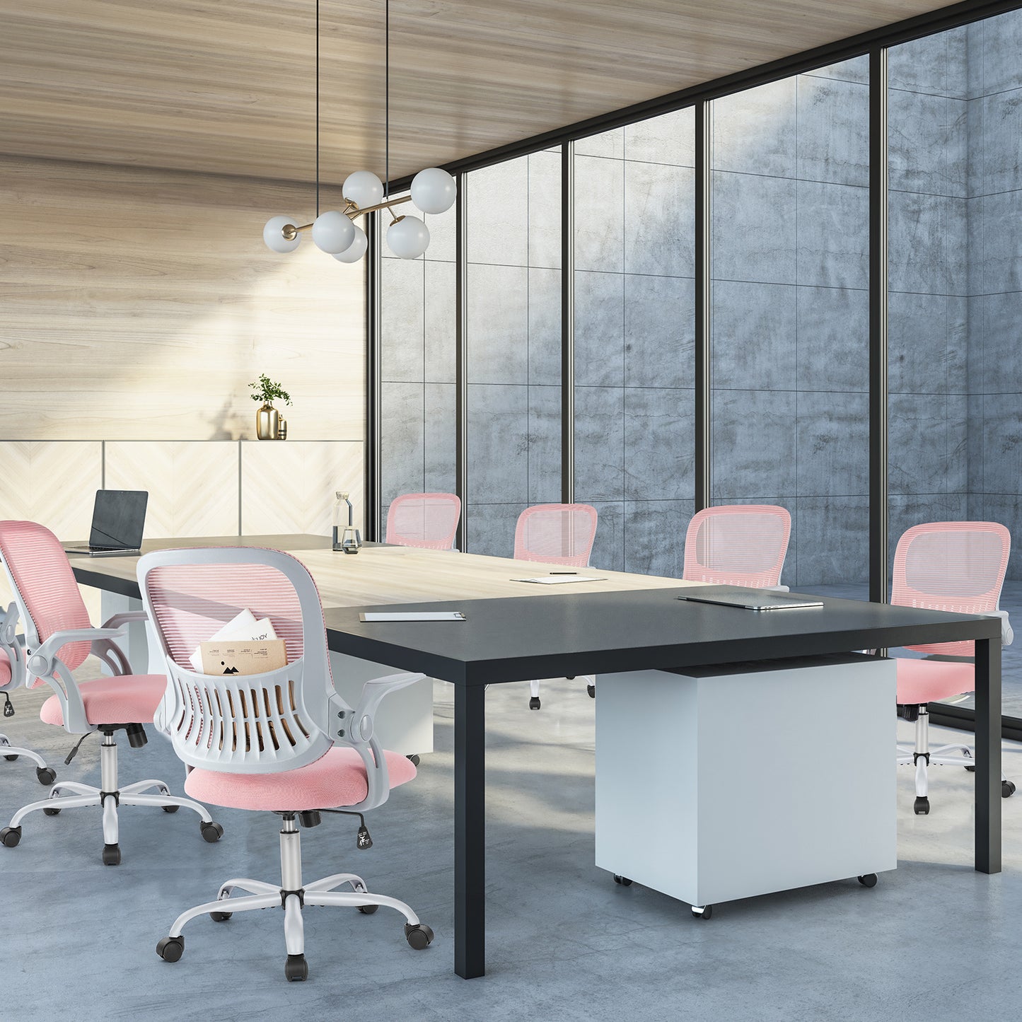 Adjustable Tall Office Chair With Foot Ring - Sheiloo