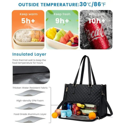 Women's Diagonal Insulated Lunch Box Bag - Sheiloo
