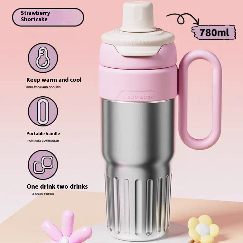 780ml Stainless Steel Gradient Thermal Cup With Lid - Sheiloo