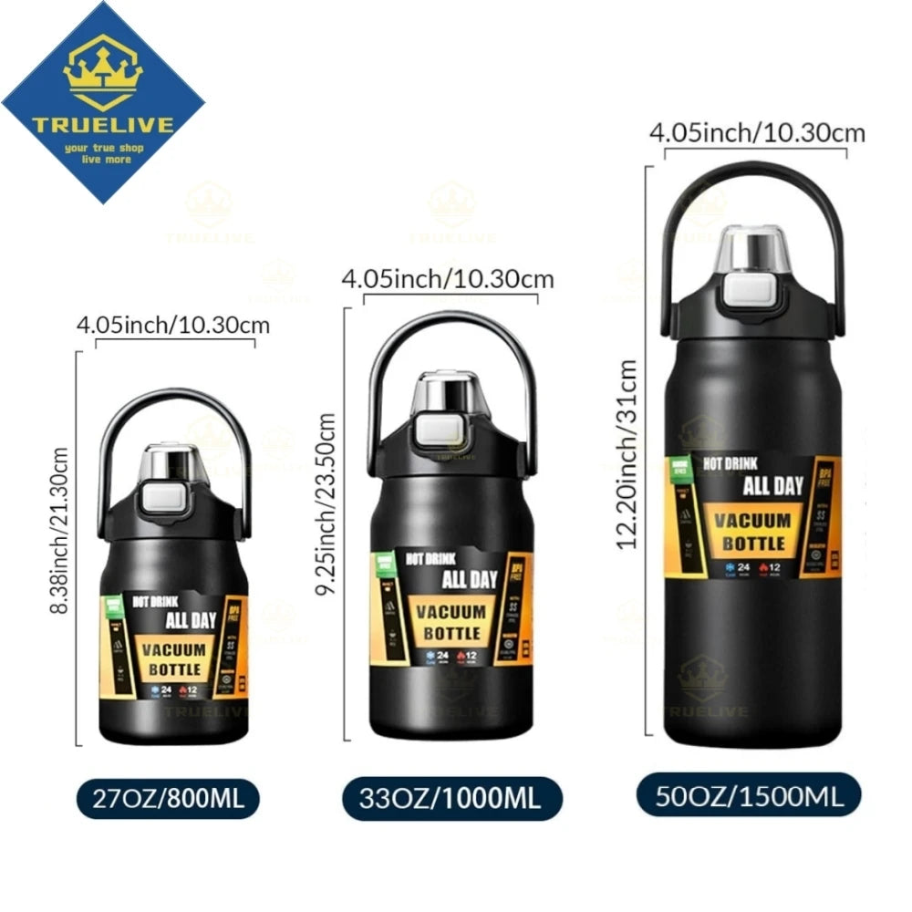 Stainless Steel Thermal Portable Thermos with Straw