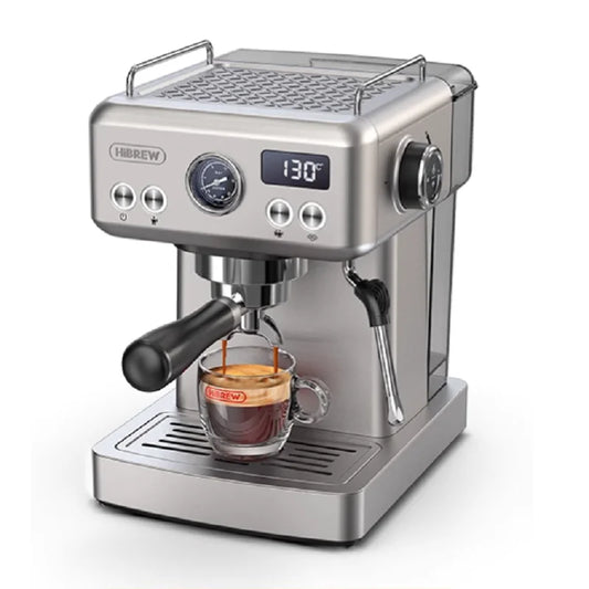 Espresso Machine - Temperature & Cup Volume Adjustable at Will - with Intelligent Display Screen