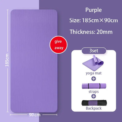 185*90CM Thickened Yoga NBR Waterproof Mat 