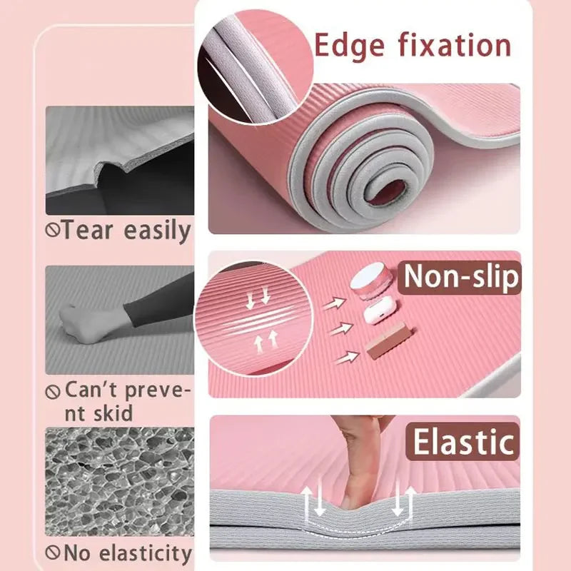 185*90CM Thickened Yoga NBR Waterproof Mat 