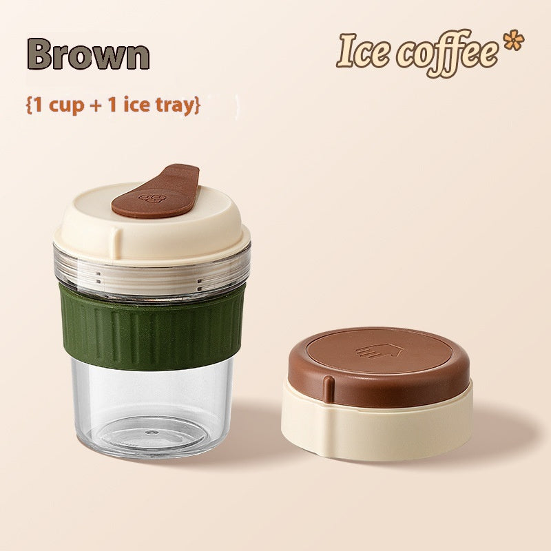 500ML Iced Brew Coffee Cup With Ice Cube Tray - Sheiloo