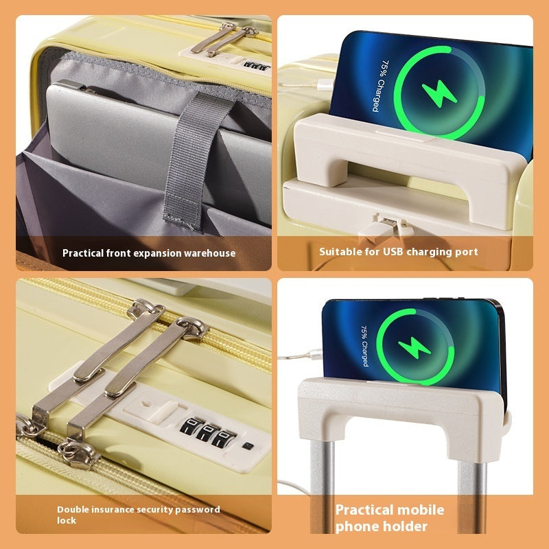 Multi-functional 18-inch Full-opening Luggage With Stand - Sheiloo