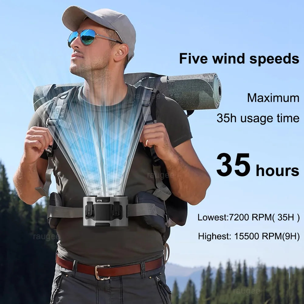  Wearable Mini USB Rechargeable Hanging Fan