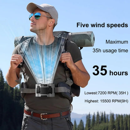  Wearable Mini USB Rechargeable Hanging Fan