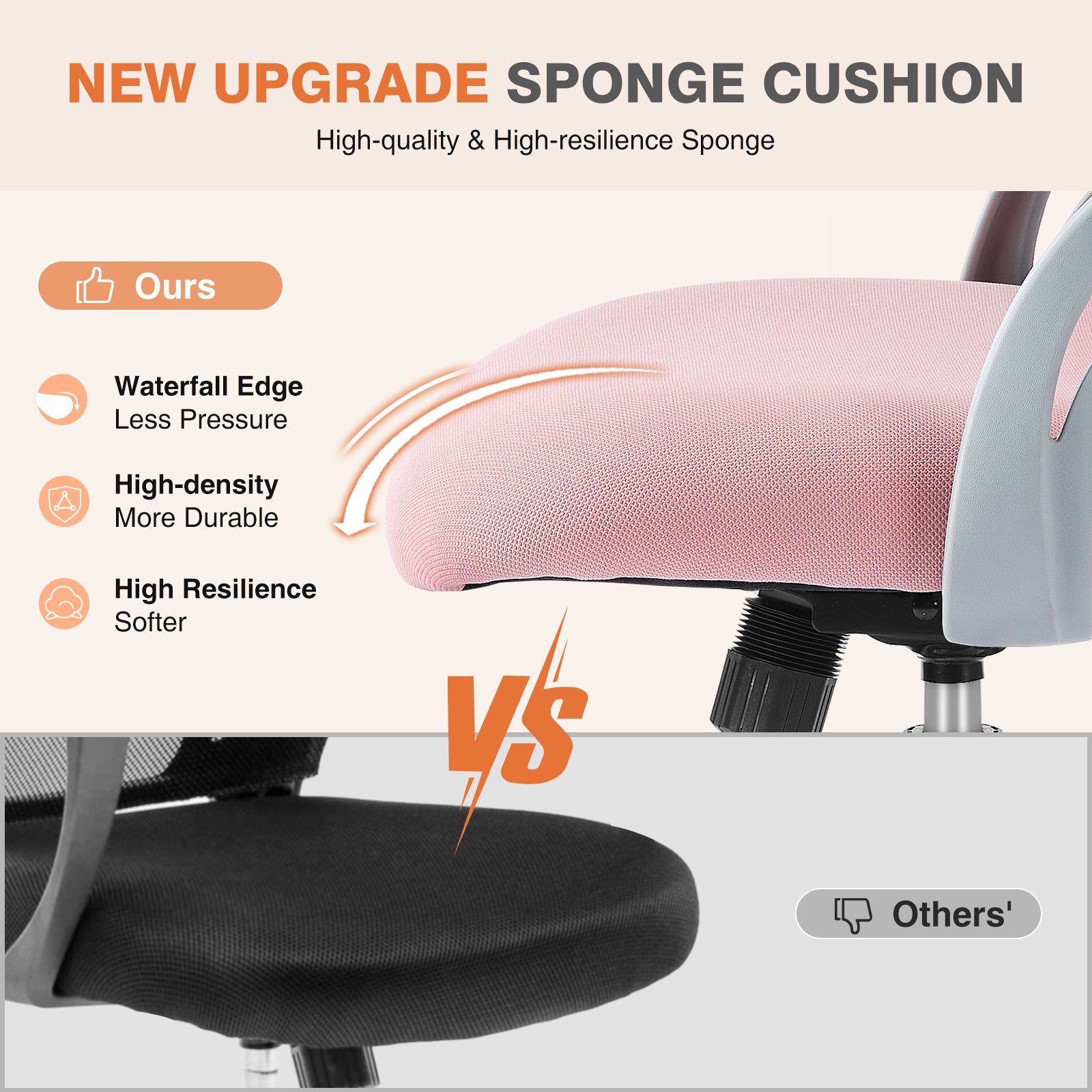 Adjustable Tall Office Chair With Foot Ring - Sheiloo