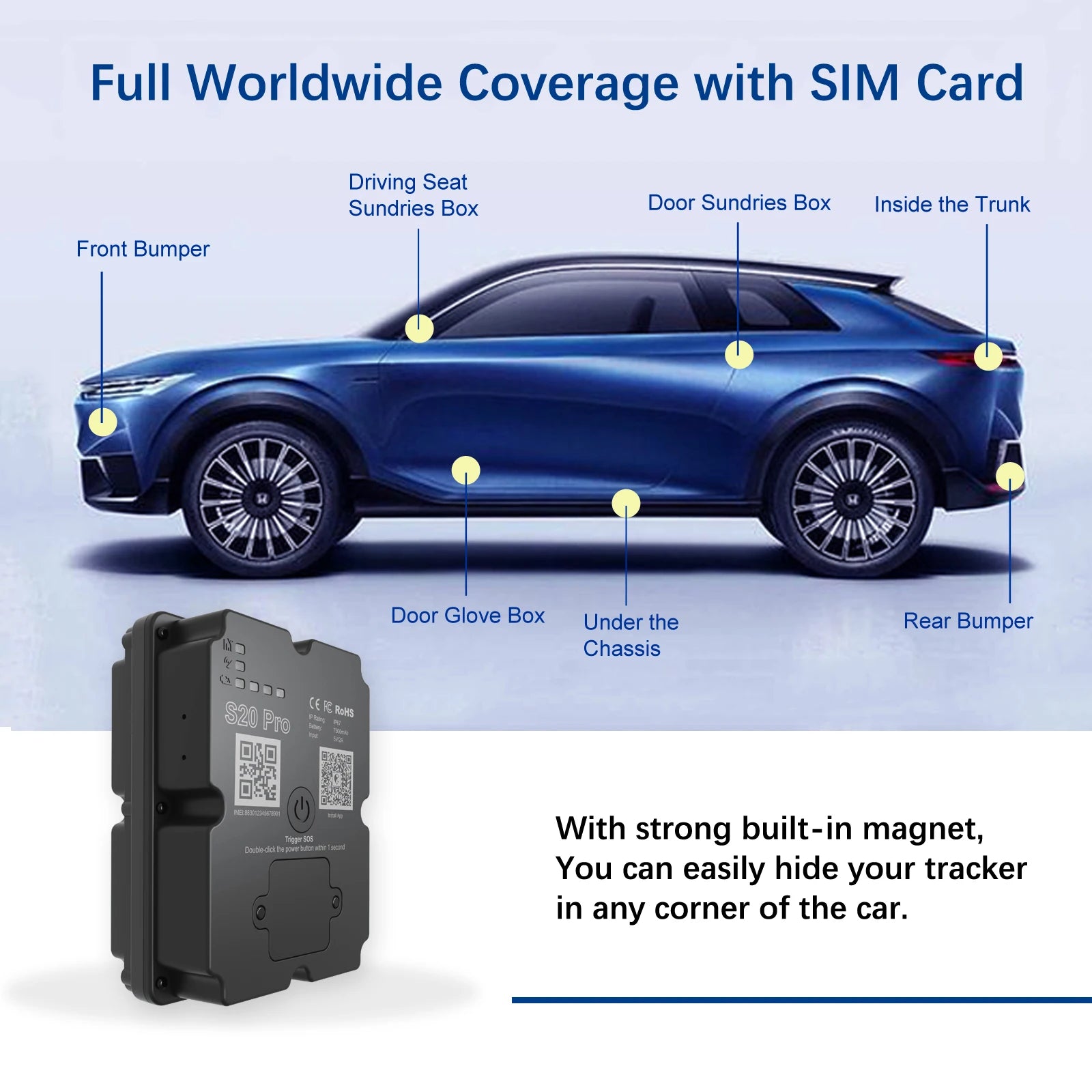 4G GPS Tracker for Car Motorcycle 