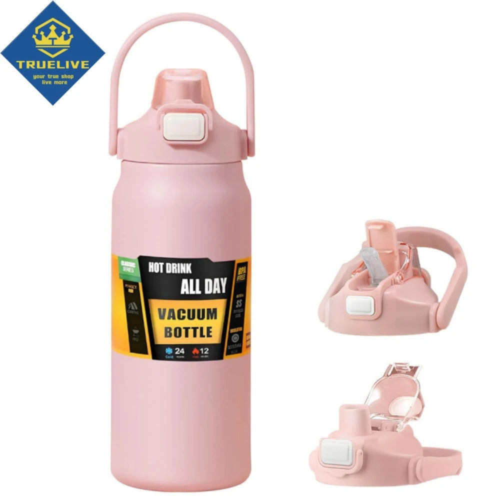 Stainless Steel Thermal Portable Thermos with Straw