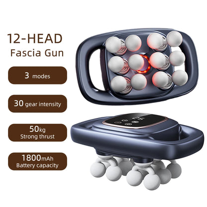 12-Head Fascia Gun High-Frequency Vibration Body Massager