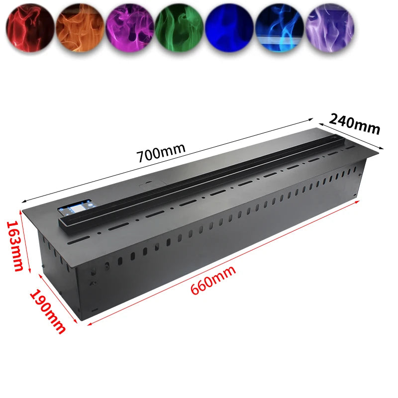 3D Atomized Fireplace with Colorful Steam Flame