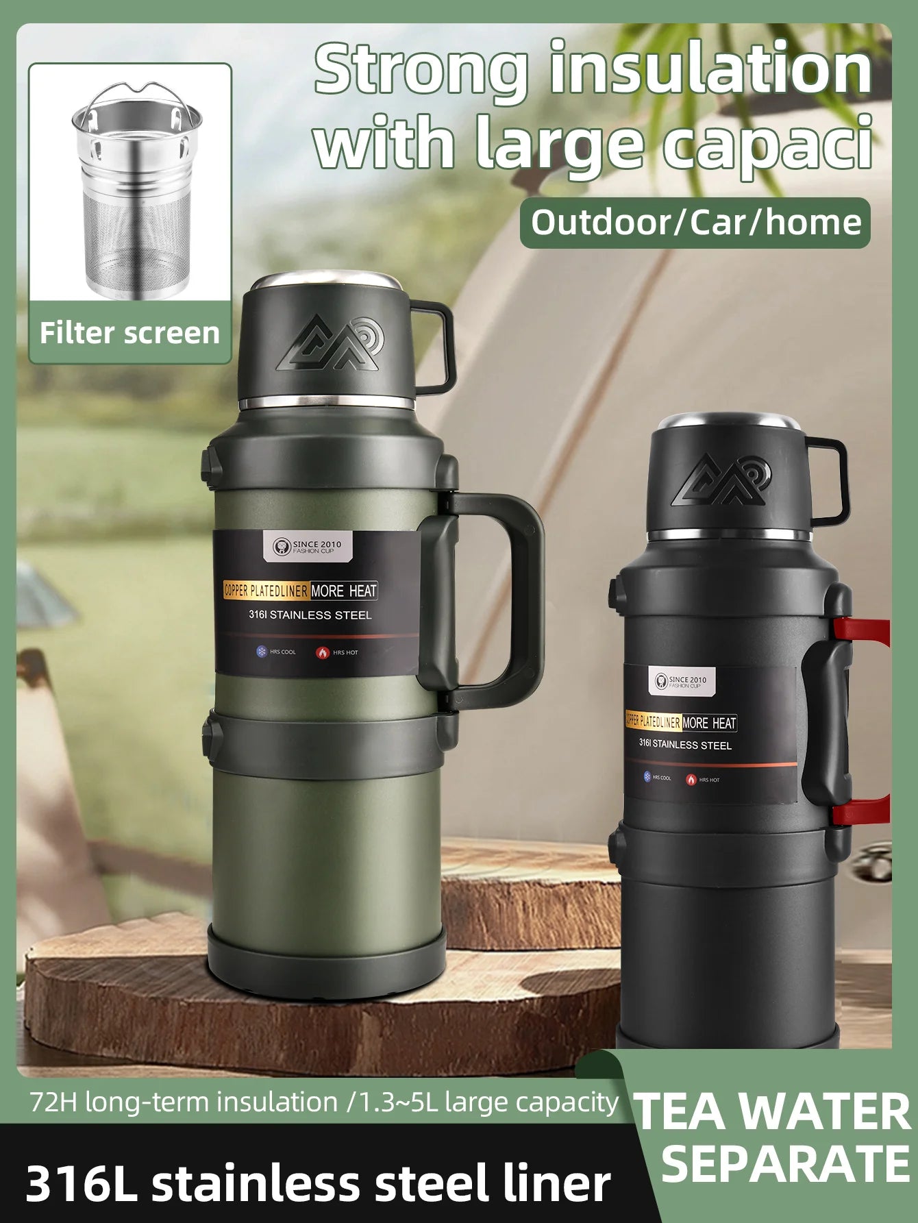 Stainless Steel Thermos, Suitable for Travel