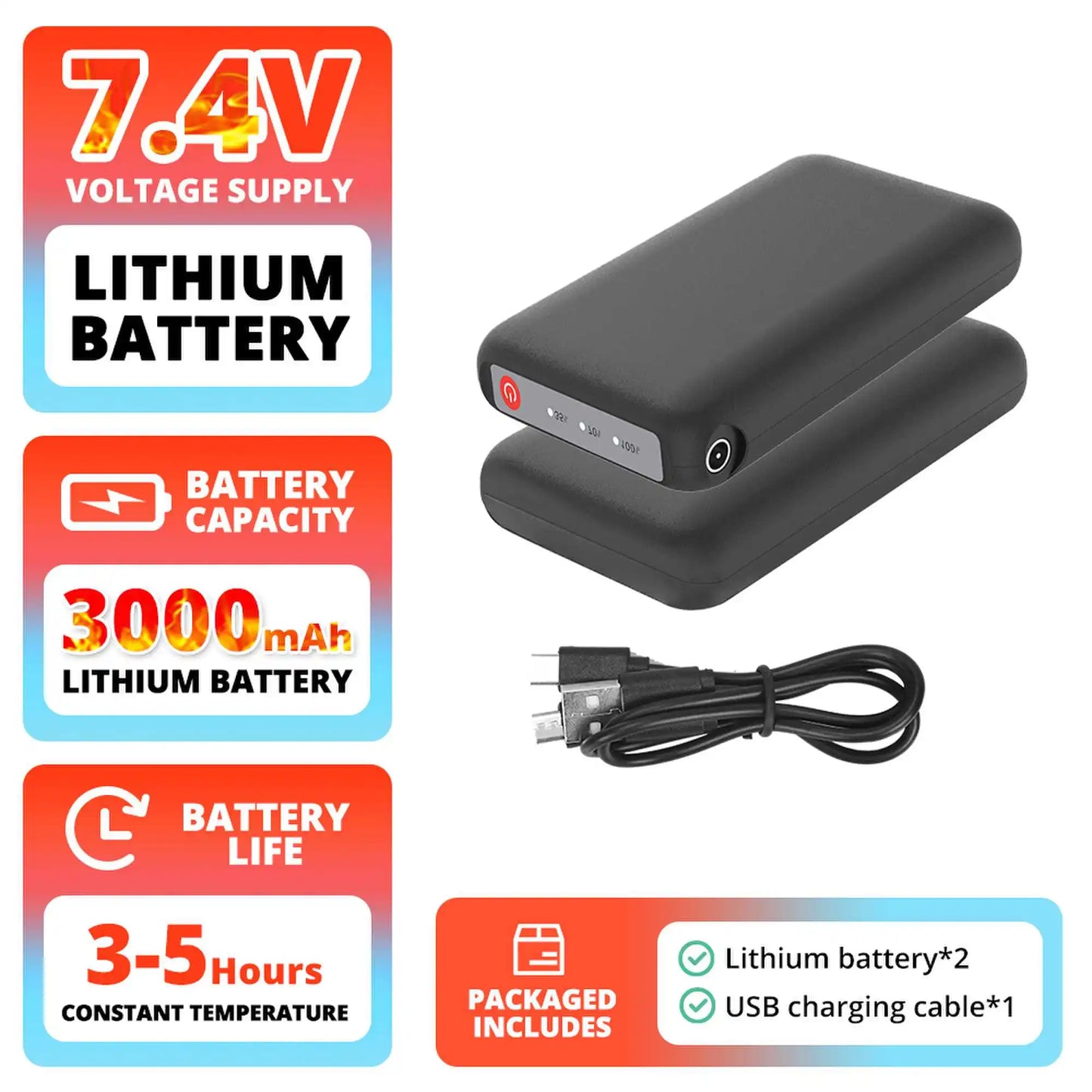 Rechargeable,Winter Thermal Gloves with Heating 