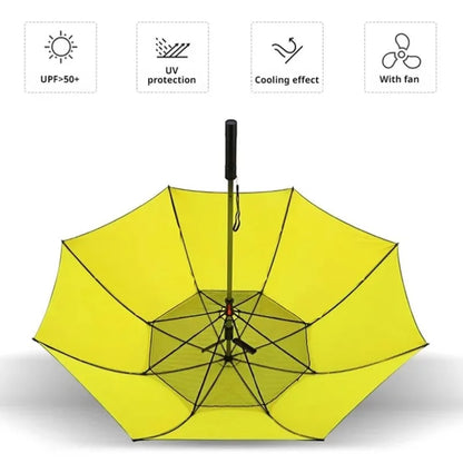 Sunshade UV Protection Cooling Fan Umbrella 