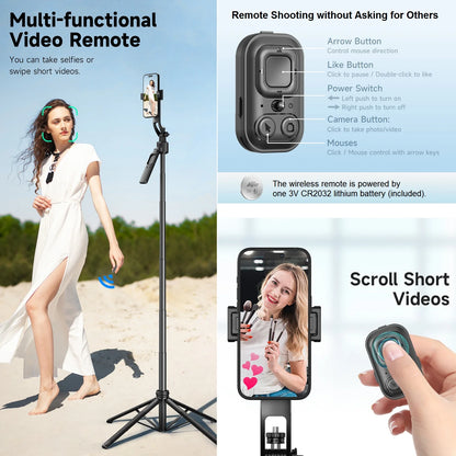 Extendable Auto Face Tracking  360° Rotation Tripod 