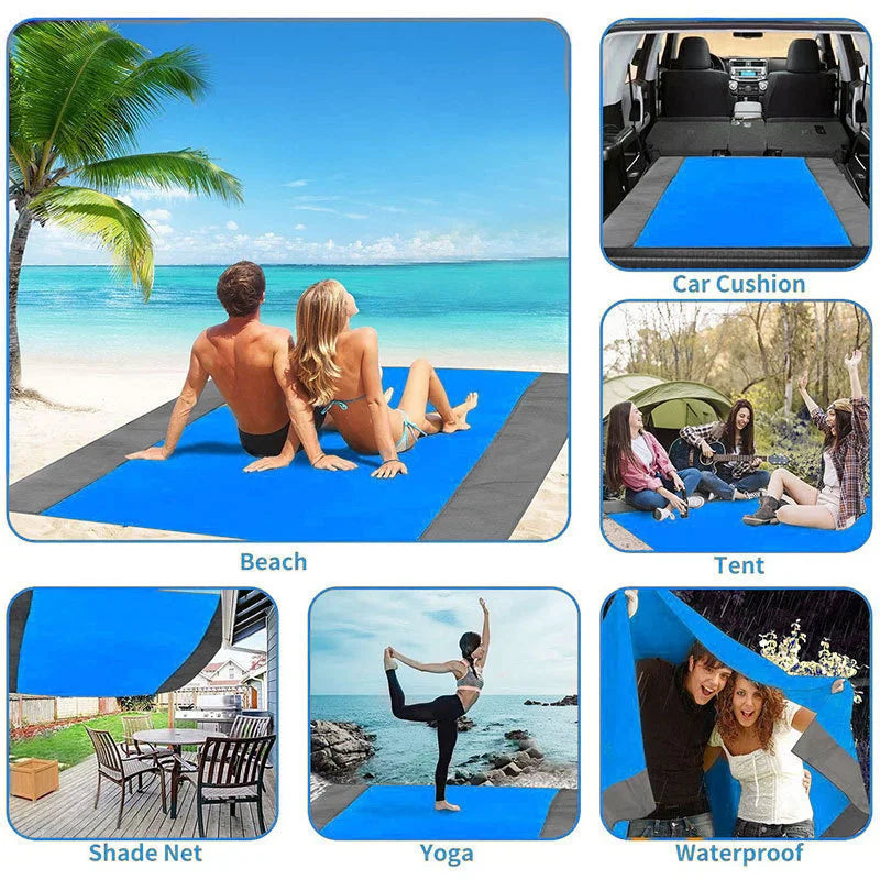 Portable 200*210Cm Sandproof Beach Blanket