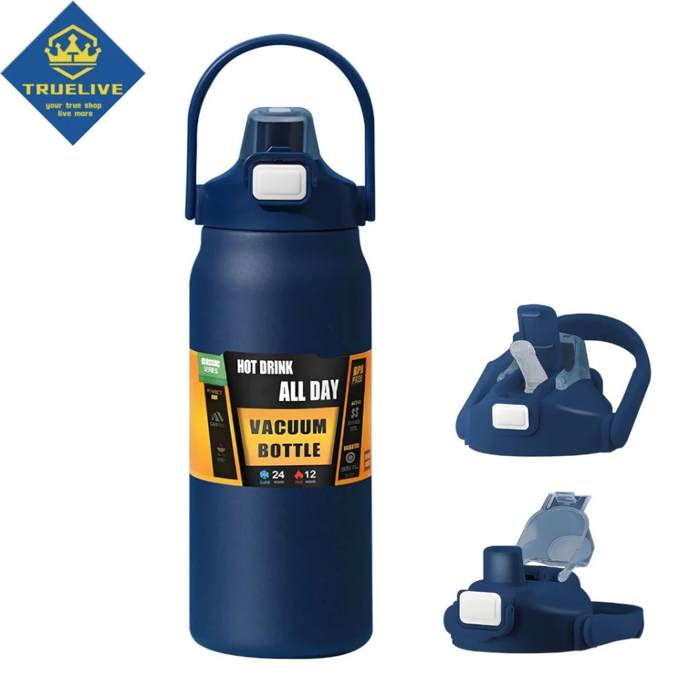 Stainless Steel Thermal Portable Thermos with Straw