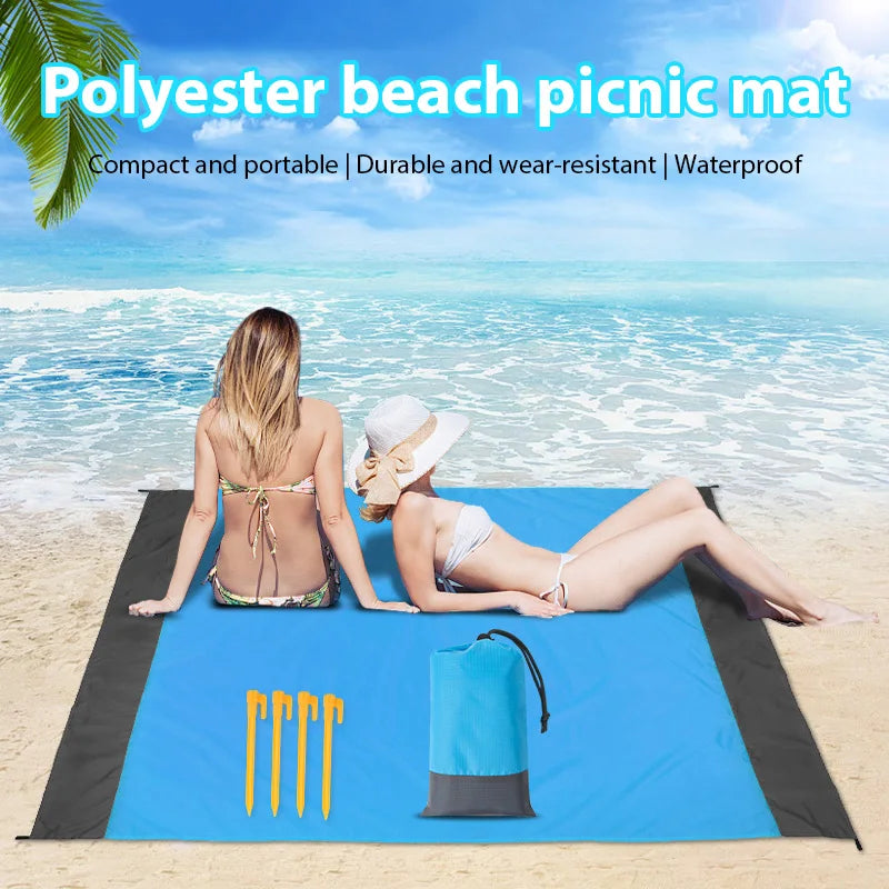 Portable 200*210Cm Sandproof Beach Blanket