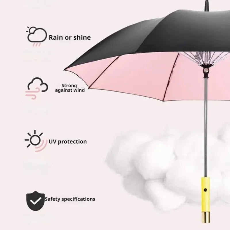 Sunshade UV Protection Cooling Fan Umbrella 
