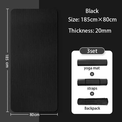 185*90CM Thickened Yoga NBR Waterproof Mat 
