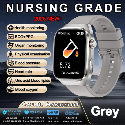 Men ECG+PPG Blood Pressure Blood Oxygen Bluetooth Call Health Smart watchs