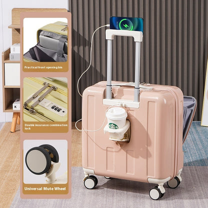 Multi-functional 18-inch Full-opening Luggage With Stand - Sheiloo