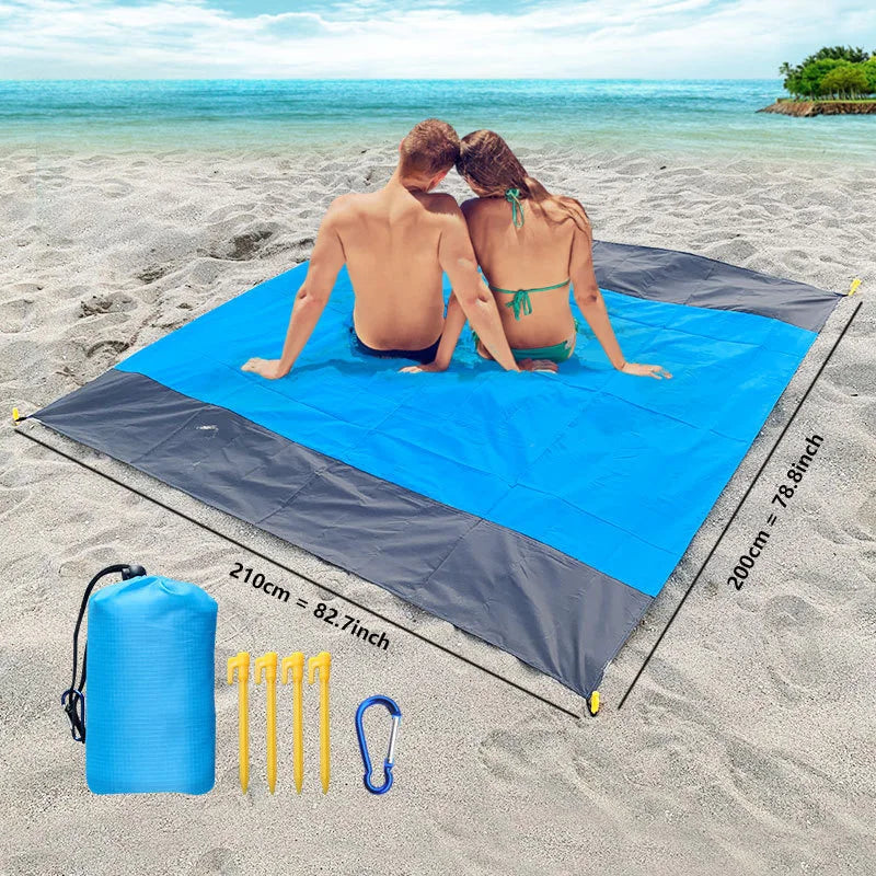 Portable 200*210Cm Sandproof Beach Blanket
