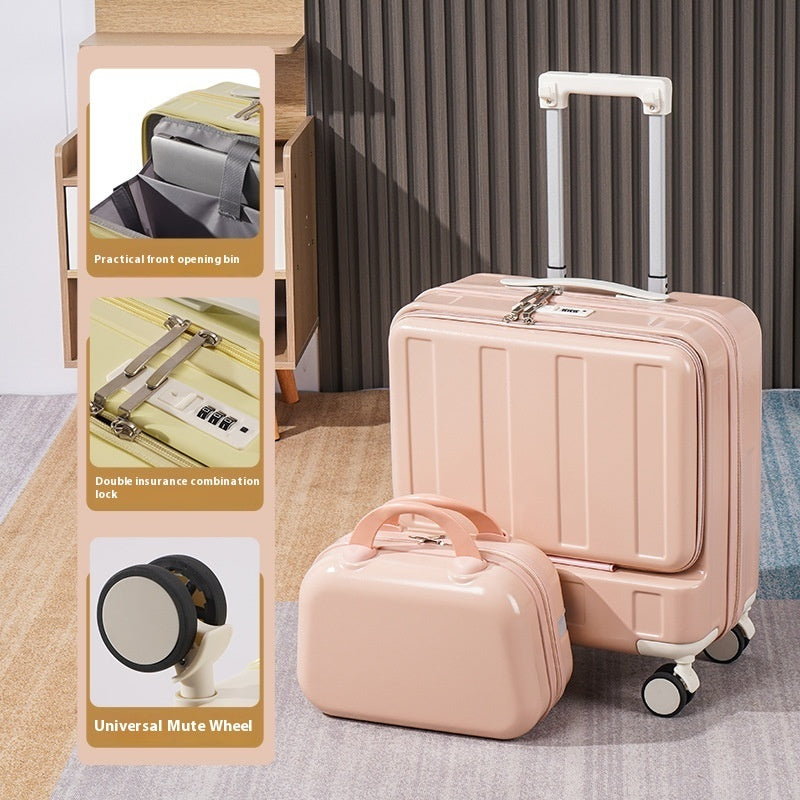 Multi-functional 18-inch Full-opening Luggage With Stand - Sheiloo