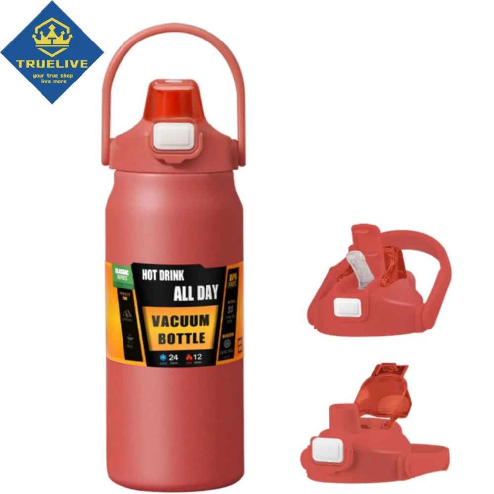 Stainless Steel Thermal Portable Thermos with Straw