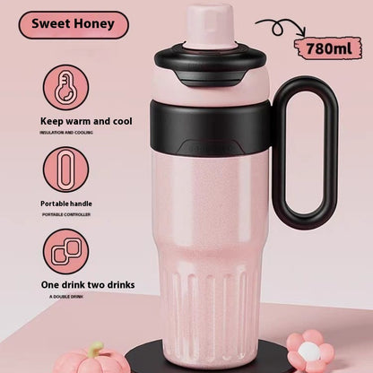 780ml Stainless Steel Gradient Thermal Cup With Lid - Sheiloo
