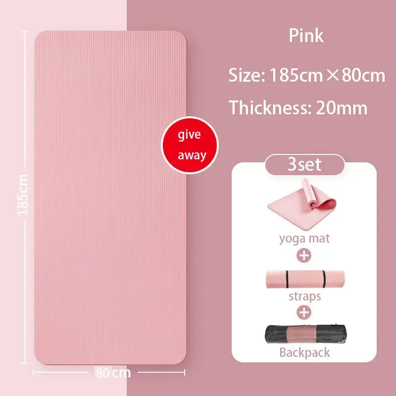 185*90CM Thickened Yoga NBR Waterproof Mat 