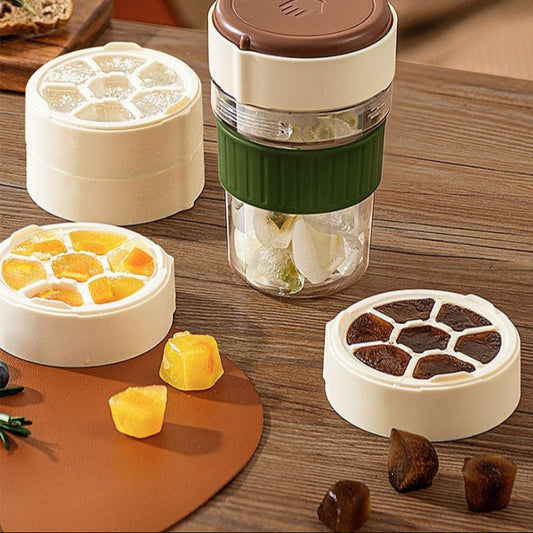 500ML Iced Brew Coffee Cup With Ice Cube Tray - Sheiloo