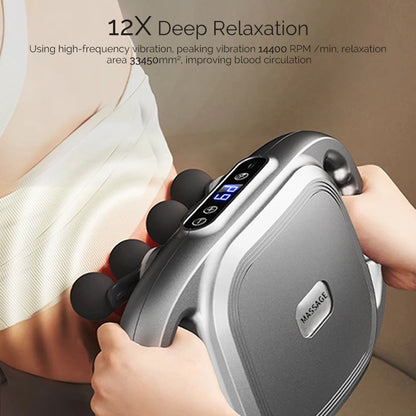 12-Head Fascia Gun High-Frequency Vibration Body Massager