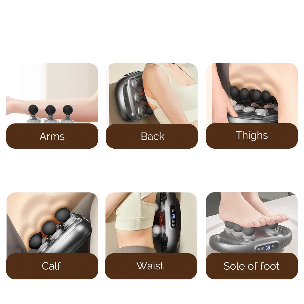 12-Head Fascia Gun High-Frequency Vibration Body Massager