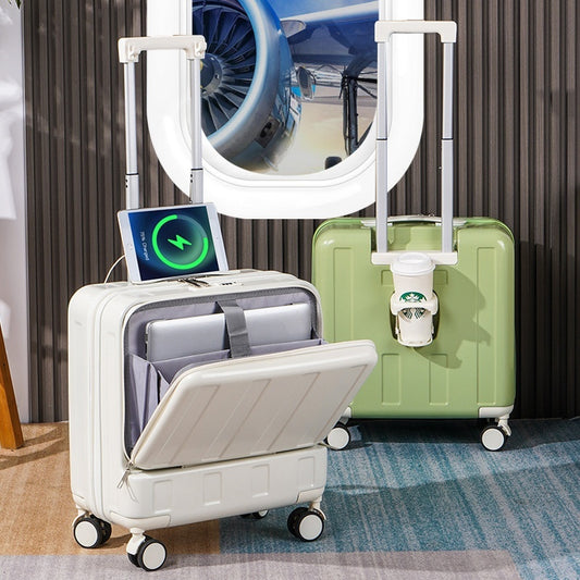 Multi-functional 18-inch Full-opening Luggage With Stand - Sheiloo