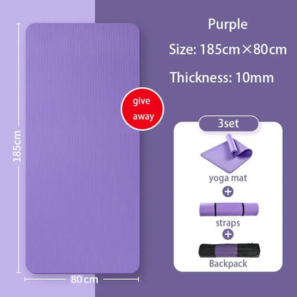 185*90CM Thickened Yoga NBR Waterproof Mat 