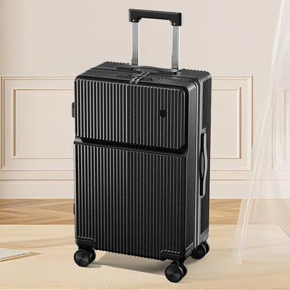 Multifunctional Front Opening Luggage With Cup Holder - Sheiloo