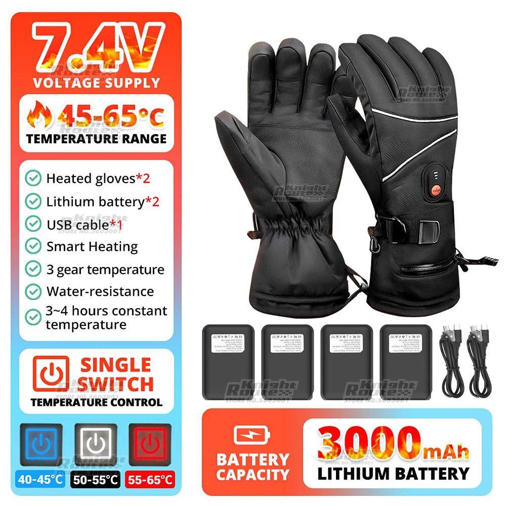 Rechargeable,Winter Thermal Gloves with Heating 