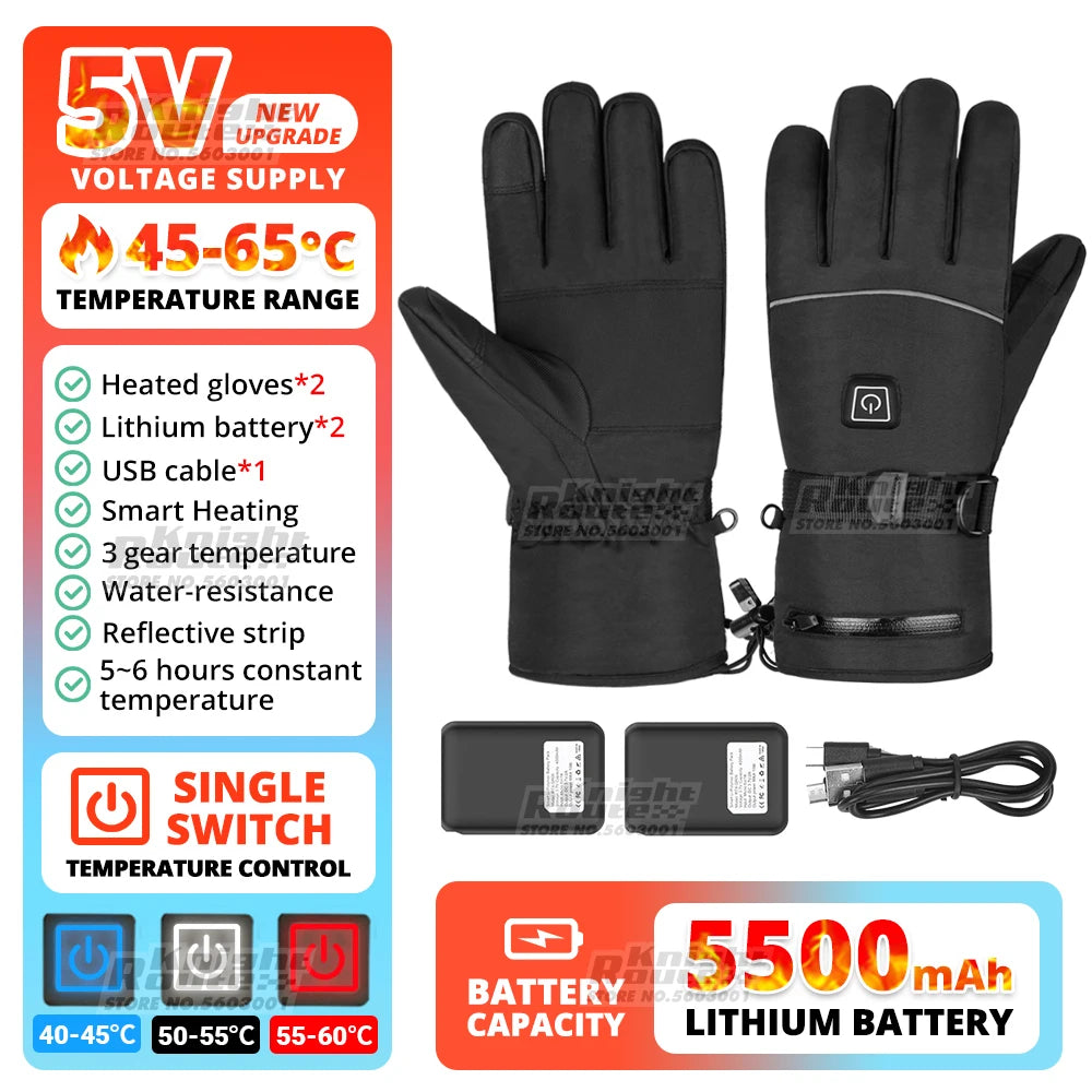 Rechargeable,Winter Thermal Gloves with Heating 