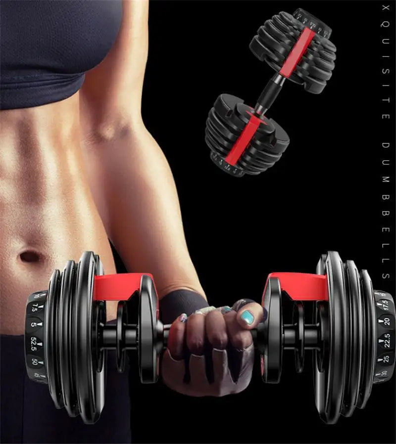 Free Weights Body Building Custom Logo Adjustable Dumbbell Sets 10-50Kg Multiweight Options Weighted Dumbbell