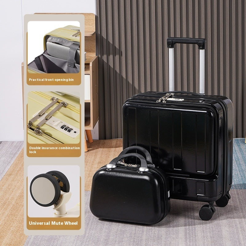 Multi-functional 18-inch Full-opening Luggage With Stand - Sheiloo