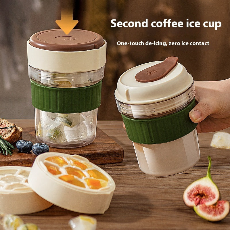 500ML Iced Brew Coffee Cup With Ice Cube Tray - Sheiloo