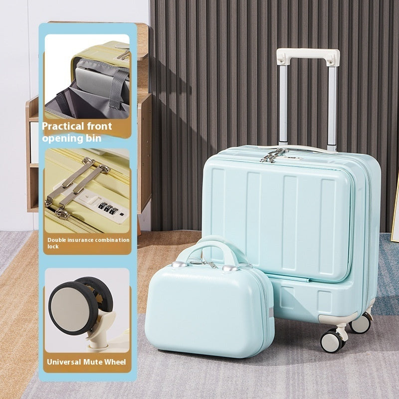 Multi-functional 18-inch Full-opening Luggage With Stand - Sheiloo