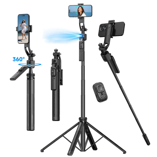 Extendable Auto Face Tracking  360° Rotation Tripod 