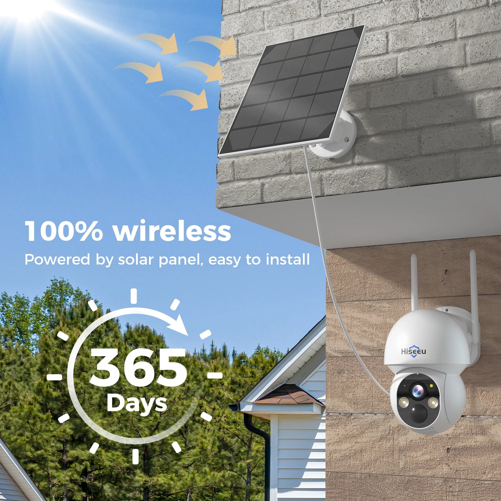 4MP Wifi PTZ Solar IP Camera Security System Kit