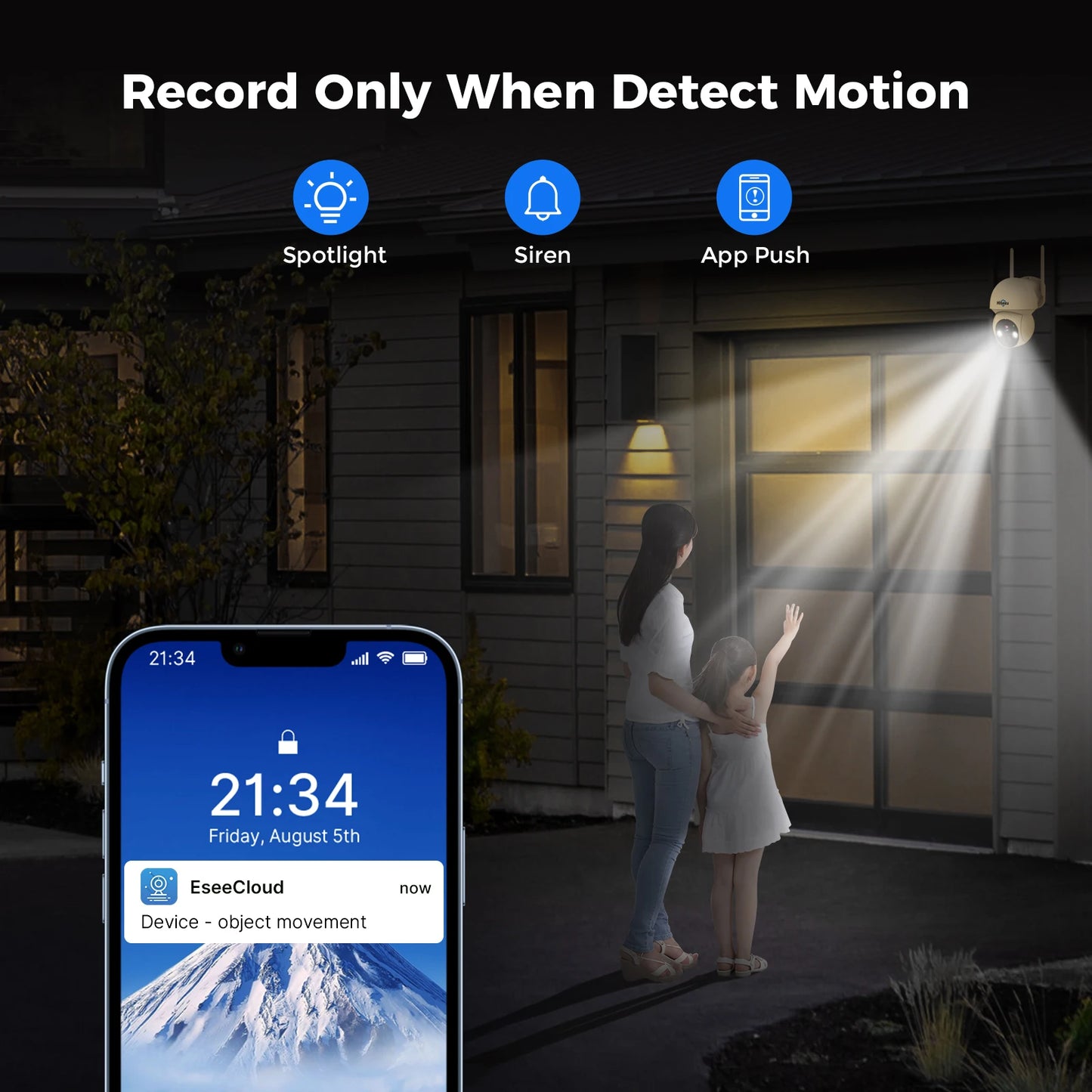 4MP Wifi PTZ Solar IP Camera Security System Kit