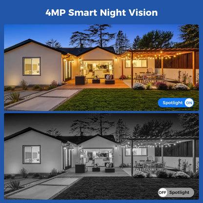 4MP Wifi PTZ Solar IP Camera Security System Kit