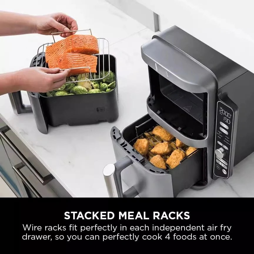 6 in 1 Air Fryer, Double Basket without Transformer